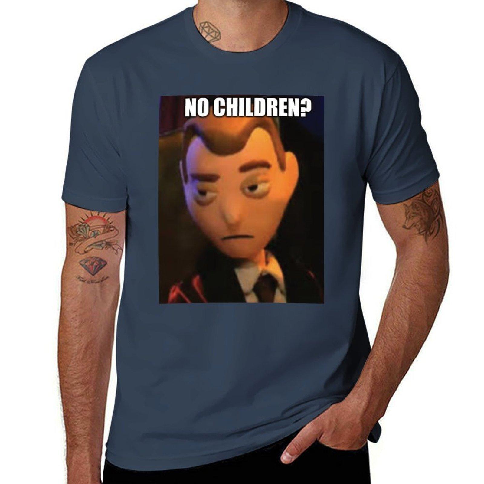 No Children Moral Orel Tshirt Summer Print Short Sleeve Tee S