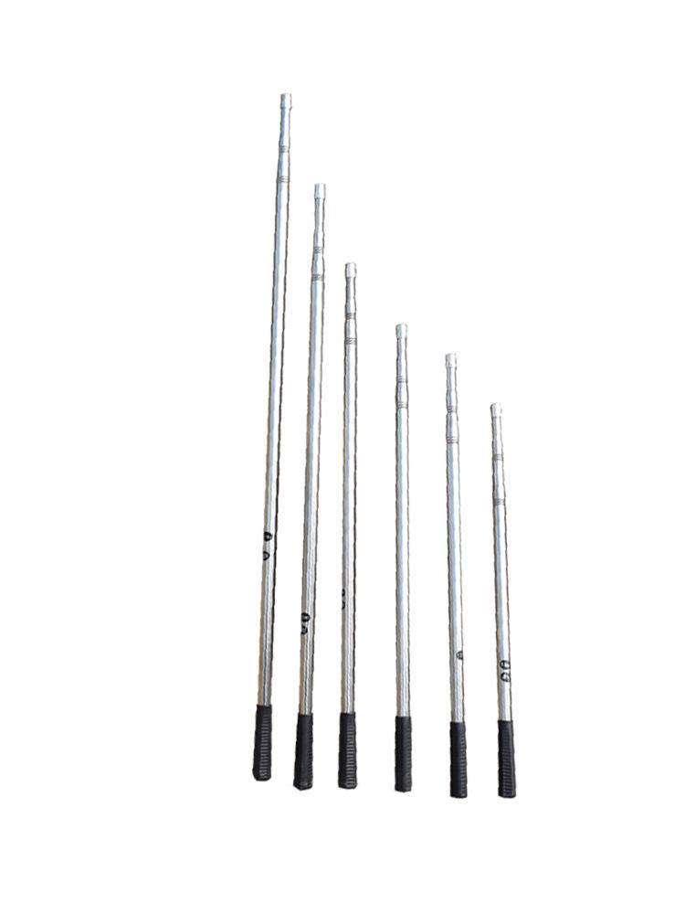 20cm Barbed Fish Spear with 2.5m Retractable Silver Embossed Net Pole
