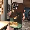 Phone Case Carcasa Funda For iPhone 17 Pro Max 17 Air 16 15 14 13 Pro Max 15 16 Pro 15Plus Art Black Cat Wave Van Gogh