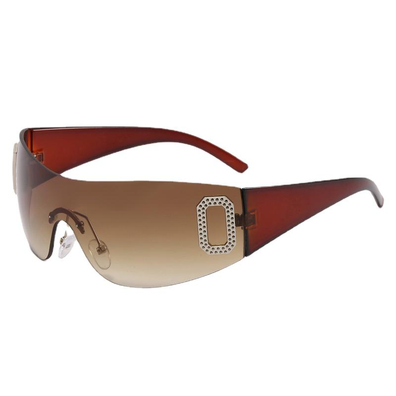 Punk One Piece Sunglasses Y2k Luxury  Wrap Around Sun Glasses 2000's Shades Eyewear UV400 Female Designer Gafas De Sol