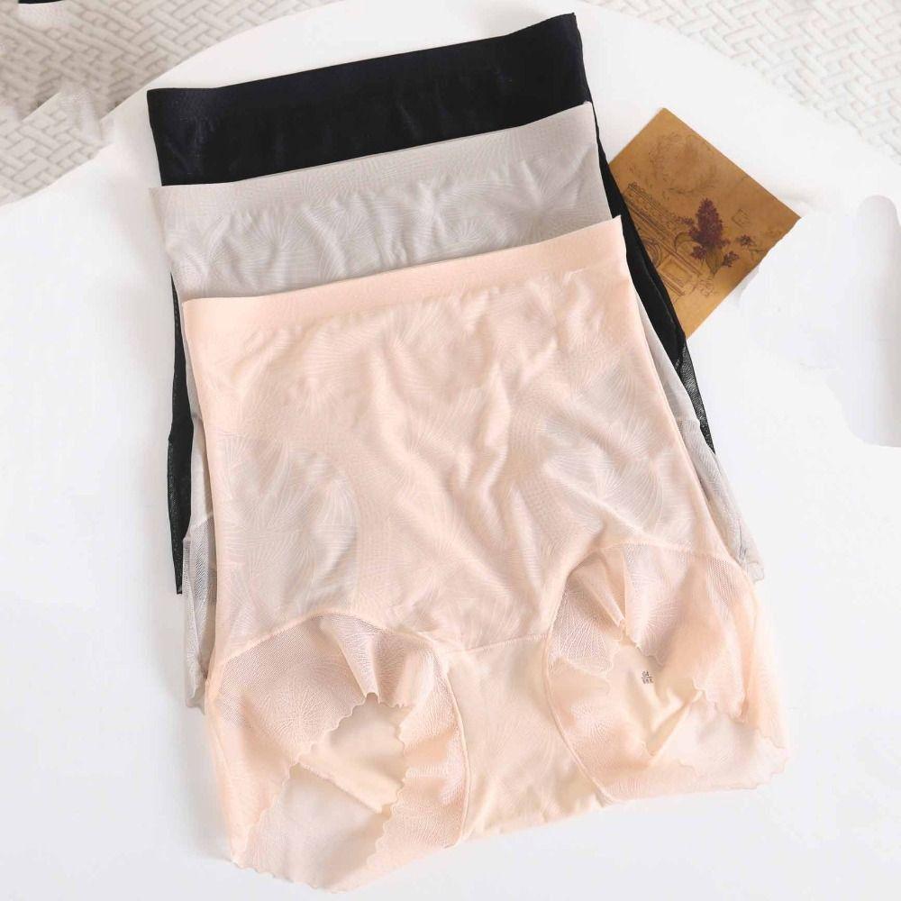Seamless Postpartum Body Shaper Ice Silk Tummy Control Underwear Fashion Butt Lifter Briefs Women