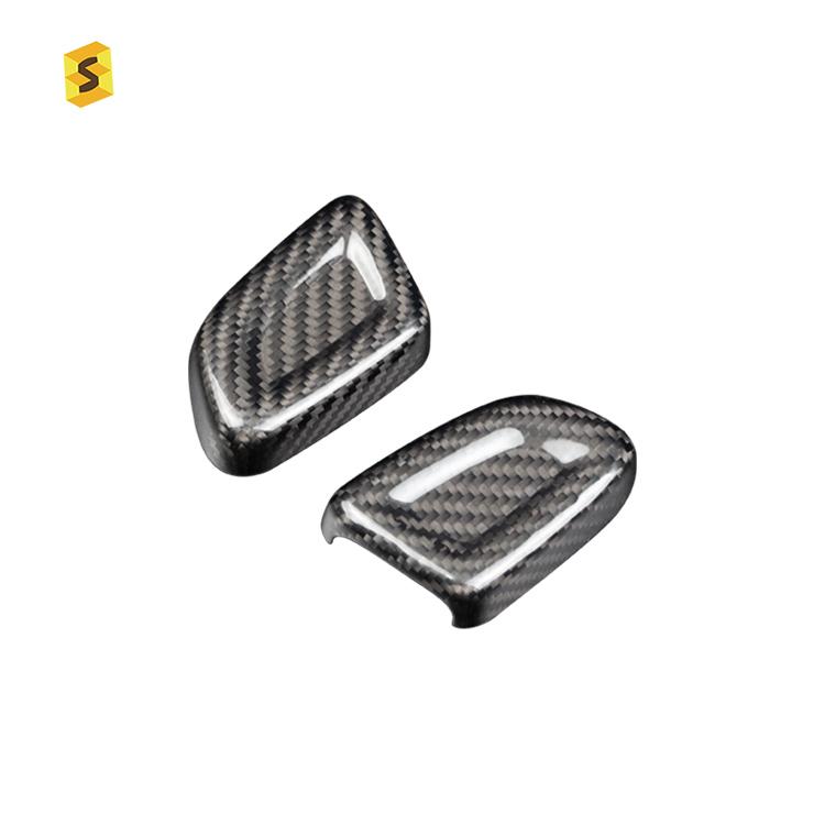 Car Accessories Real Carbon Fiber Gear Shift Knob Cover for Volvo XC40 XC60 XC90 V60 V90 S60 S90 красный