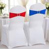 Wedding Decoration Birthday Party Chair Cover Elastic Hoop Bow Tie Elastic Fabric with Circular Buckle Suitable for All Banquet Chairs In The Hotel