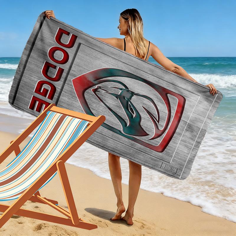 Dodge RAM Print Beach Towel, Large Soft Quick Dry Towel for Beach Camping Swimming