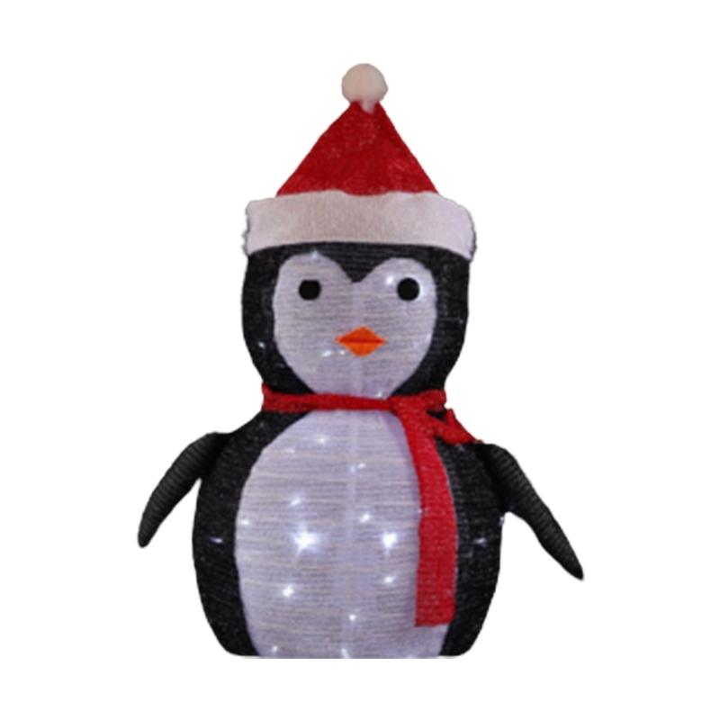 Indoor Outdoors Garden Christmas Snowman Santa Penguin Lantern Ornament X3UC