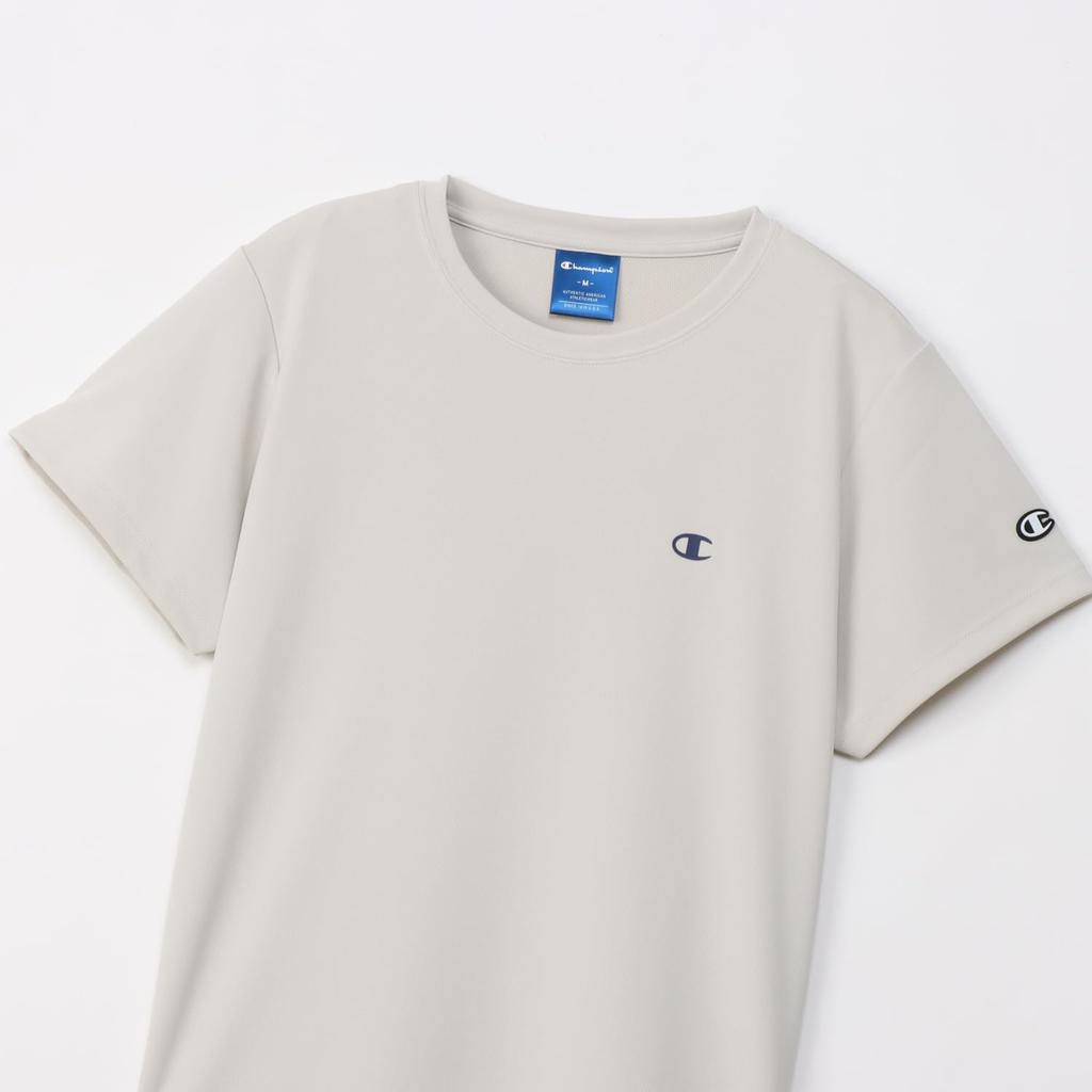 Champion Short Sleeve Dry Mesh Antibacterial and Odor UV Rubber Women's T-Shirt, Jersey, Resistant, Quick-Drying, Protection, Print, Beige, CW-CS350Z