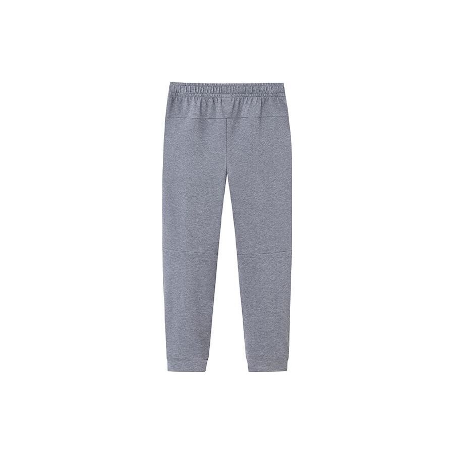 Anta Training Series Solid Color Elastic Cuff Straight Leg Outdoor Knitted Sports Pants Men Pants Gray Heather-Gray 152417308-2