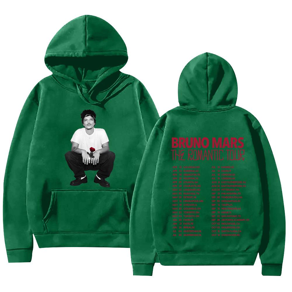 Romantické mikiny s kapucí Růže Bruno Mars Mikina The Romantic Tour Retro Grafické oblečení Móda Ženy Muži Ležérní Y2K Pulovr Párové sladěné oblečení