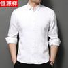 Men's 100% Linen Long-Sleeve Shirt