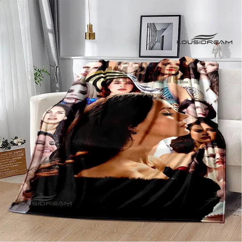 Coperta Stampa Retrò Lana Del Rey Coperta Calda alla Moda Coperta con Bordo a T Coperta per Casa e Viaggio Biancheria da Letto Regalo di Compleanno