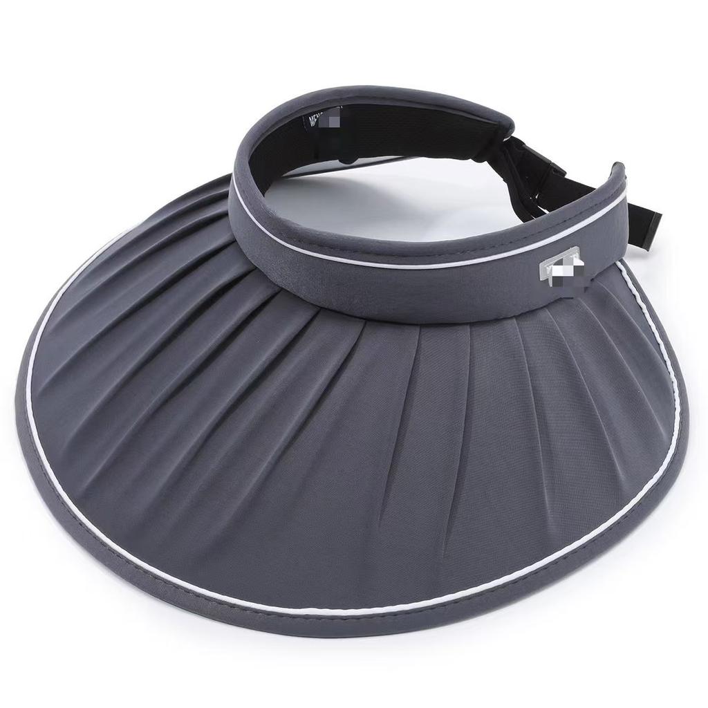 Sun hat women's summer new empty top shell hat sun protection and UV protection outdoor travel big brim face cover sun hat