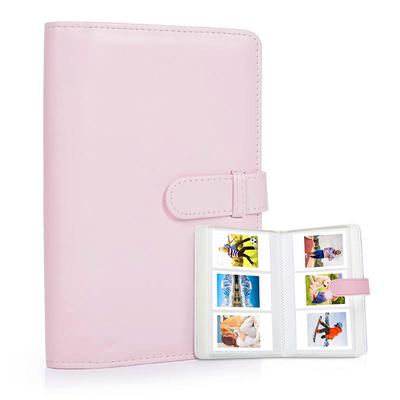 108 Pockets Photo Album for Mini 12 - 3 Inch Film Camera Storage, PU Leather Stamp Collection Book, Mini Photo Paper Organizer