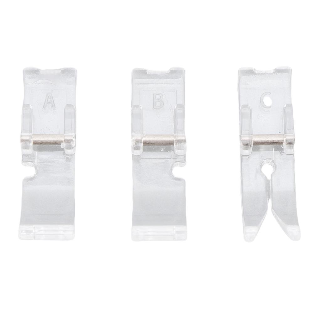 3 Pcs Sewing Machine Presser Foot Replacement for Designer Topaz 50 40 Sewing Machine Plastic Narrow Presser Feet