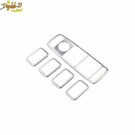Silver Titanium Door Window Lifting Panel Cover Trim Fit For Benz GLE 2016-