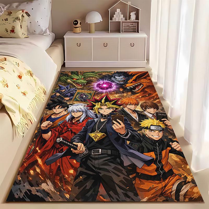 Anime Character Collage Carpet suitable as a non-slip mat for the living room or bedroom sofa