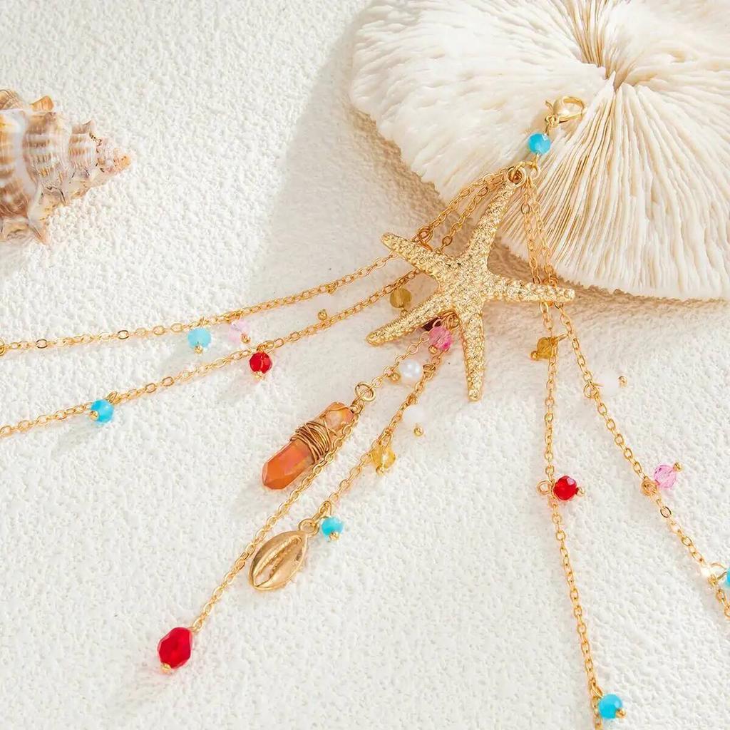 Salircon New Sexy Trendy Tassel Rhinestone Belly Chains Women Exquisite Imitation Pearl Vacation Link Chain Waist Body Jewelry