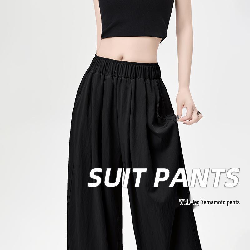 Women's High Waist Cotton Linen Wide Leg Pants - Plus Size, Casual Slimming, Spring/Summer