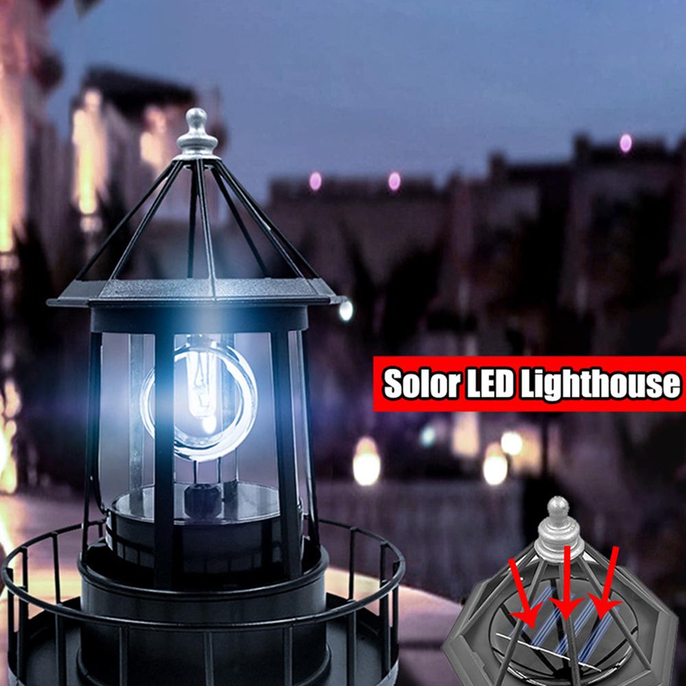 Large LED Solar Garden Decorative Rotating Lantern Resin Hardware Iron Art Electronic Accessories Outdoor Landscape Lighting