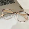 Round Frame Clear Lens Glasses Retro Fashion Decorative Glasses Computer Spectacles For Women Men