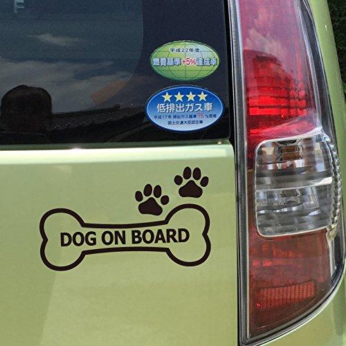 Nc-smile Dog On Board Bone Shaped Paw Dog Riding Sticker