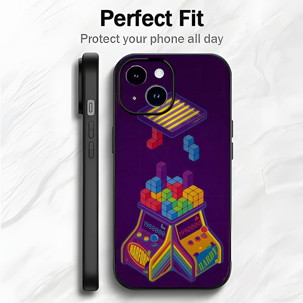 Classic Puzzle Game Art T-Tetris Phone Case Phone Case Soft Packaging Lightweight For iPhone17 16 15 14 13ProMax