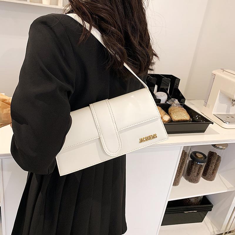Fashion French Niche Texture Underarm Women's Bag Pure Colour Tote Shoulder Small Square Bag