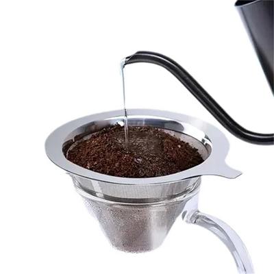 Coffee Filter Double Layer 304 Stainless Steel Coffee Filter Reusable Holder Pour Over Coffees Dripper Mesh Coffee Accessories