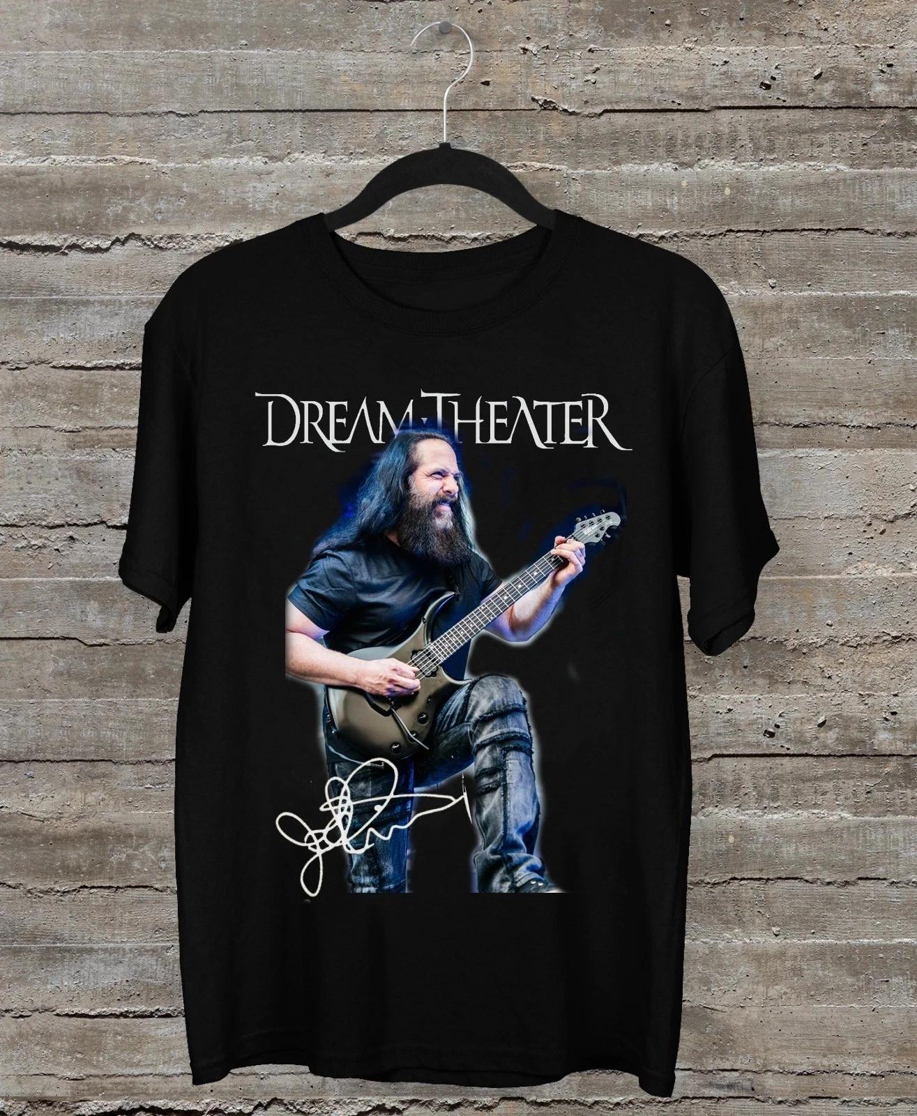 

Черная футболка с коротким рукавом John Petrucci из Dream Theater, подписанная, все размеры S