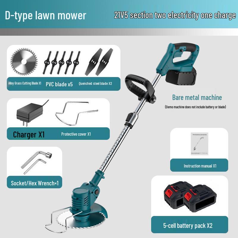 Cordless Rechargeable Lawn Mower & Handheld Electric Grass Trimmer