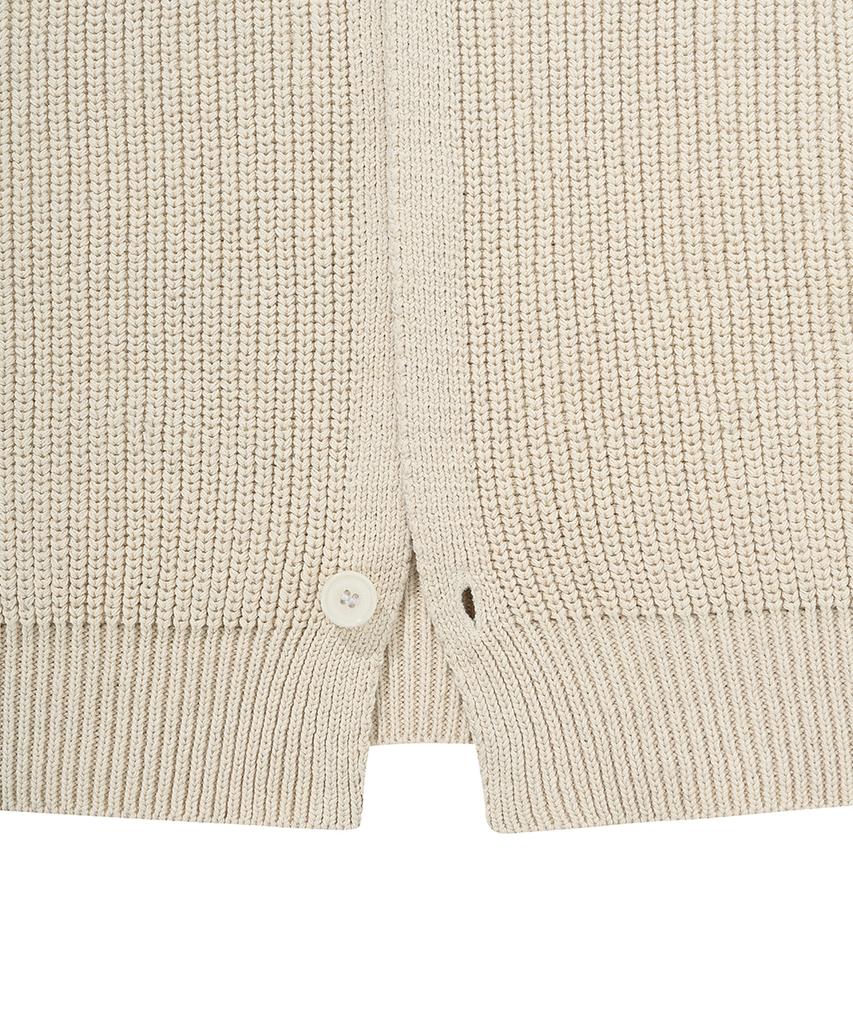 Openyard(Oy) Back Slit Knit Vest - Ivory