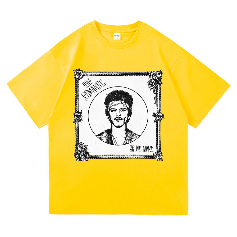 Bruno Mars Das RoUnisextic T-Shirt 2026 Neues Album Retro UnisexDamenbekleidung Harajuku Hochwertige Oberteile Baumwoll-T-Shirts Vintage