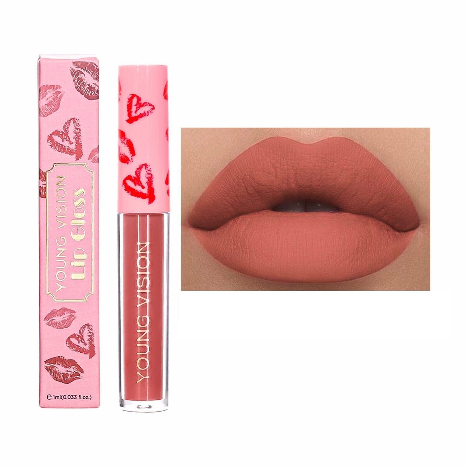 

Сексуальный увлажняющий длительный матовый блеск для губ Помада Прочный износ с антипригарным покрытием One Size