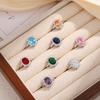 Fashion Ring Snowflake Sunflower Ring Fashionelegant Snowflake Colorful Live Ring