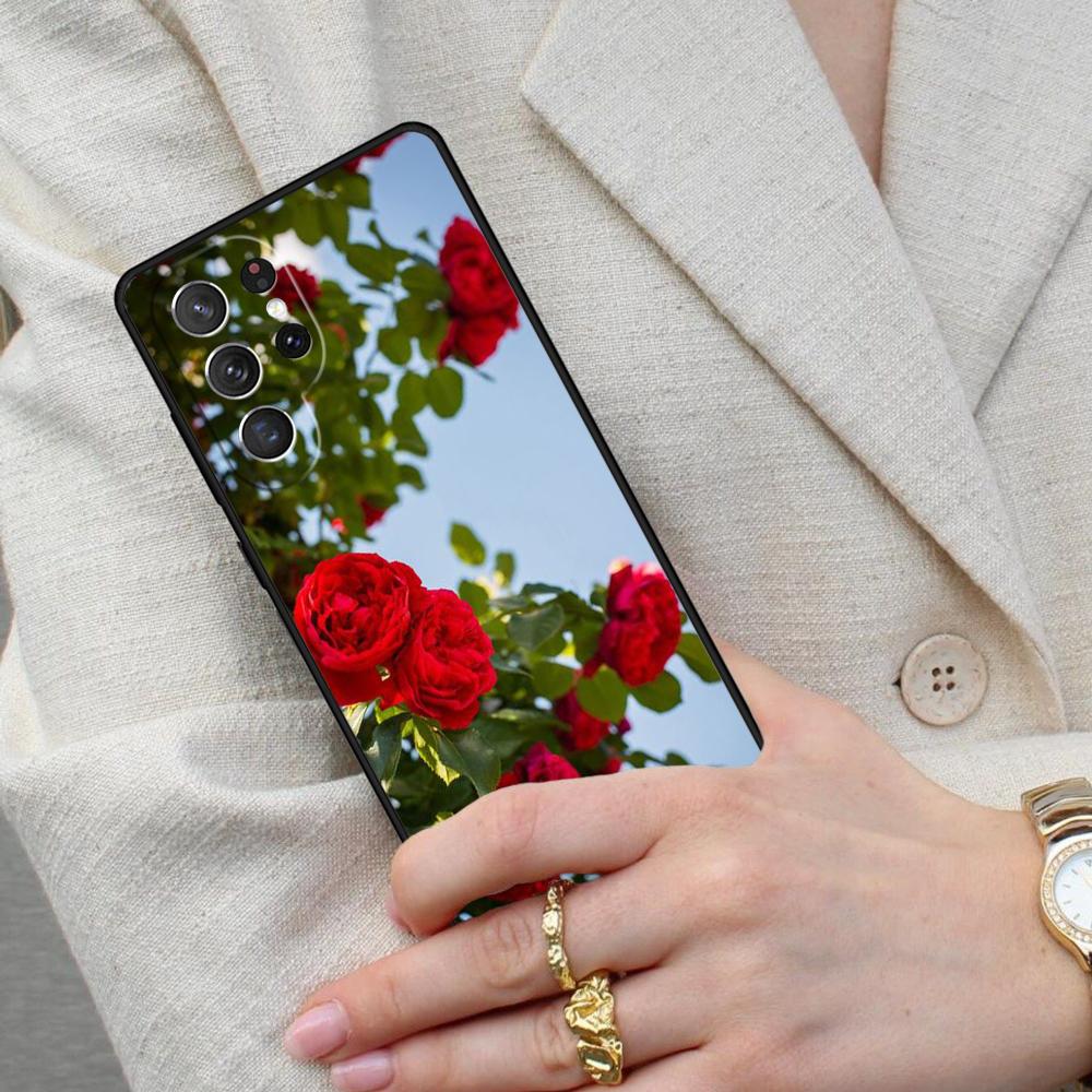 Beautiful Rose Cell Phone Case for Samsung Galaxy S26 Ultra S25 S24 S23 S22 S21 S20 Note10 Cover
