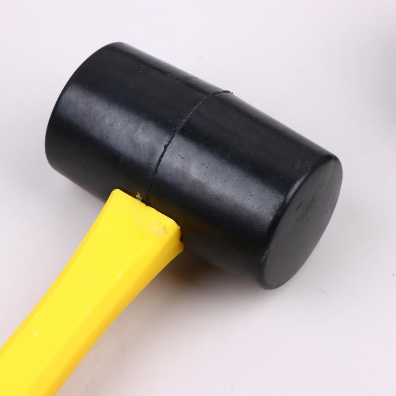 Black American Fiber Handle Rubber Hammer Elastic Hammer Ceramic Tile Floor Leather Hammer Installation Hammer