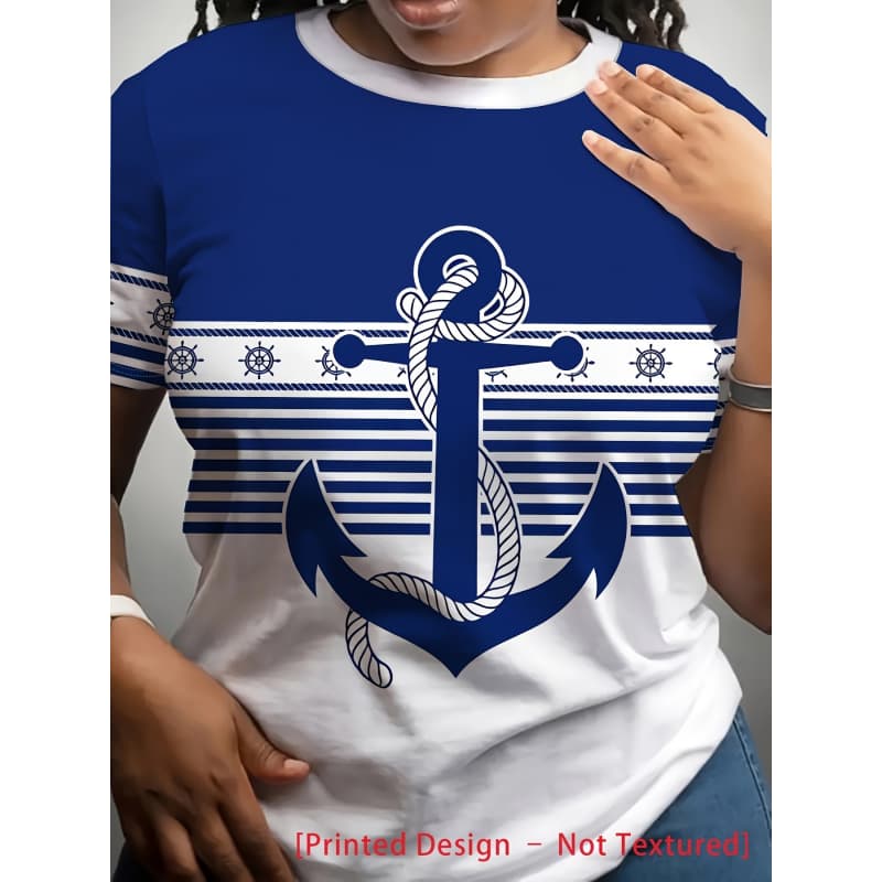 3D-gedrucktes Damen-Kurzarm-T-Shirt, Übergrößen Damenbekleidung, modisch und vielseitig