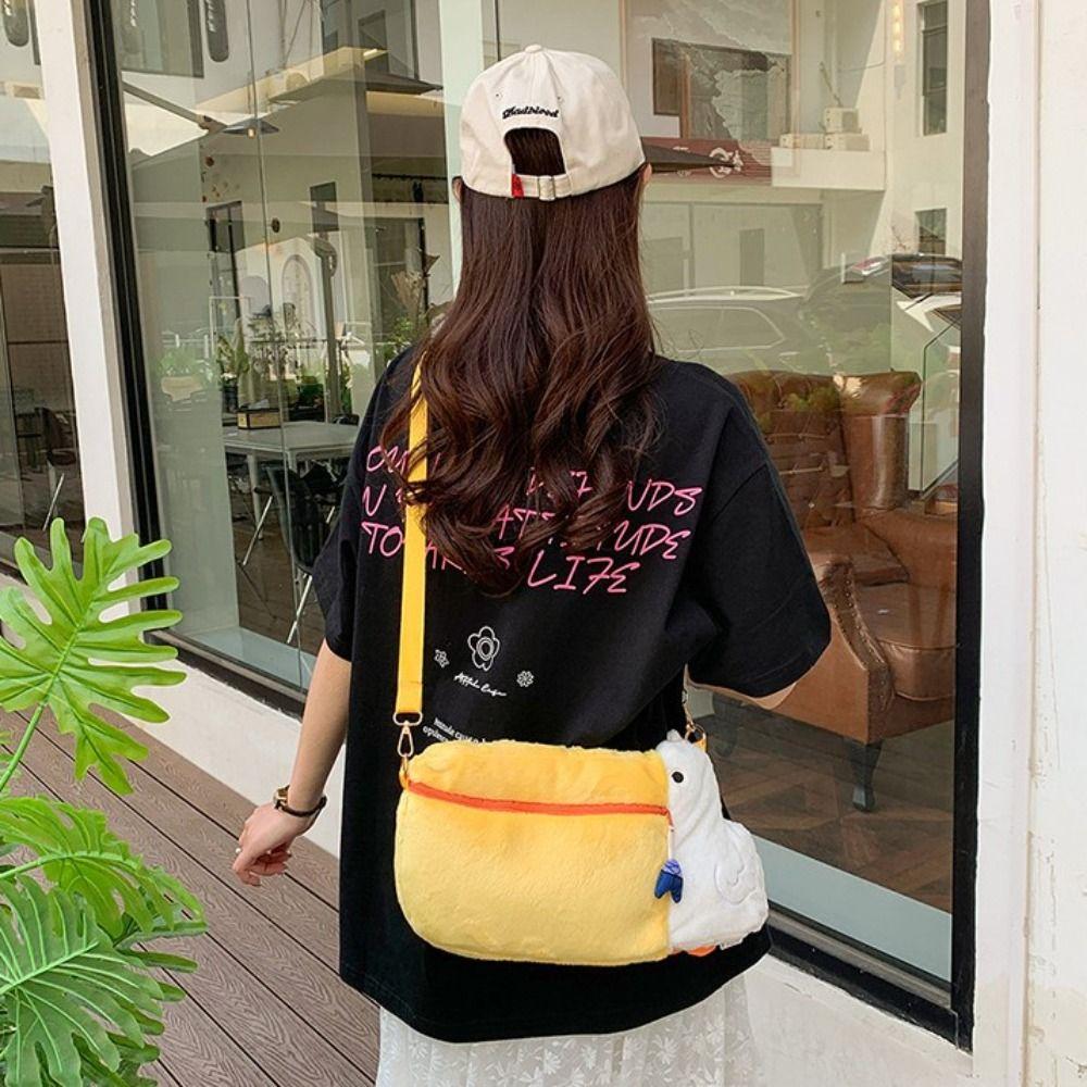 Cross Body Bag Pelican Shoulder Bag Cartoon Plush Pelican Ita Bag Big Mouth Pelican Bag  Girls