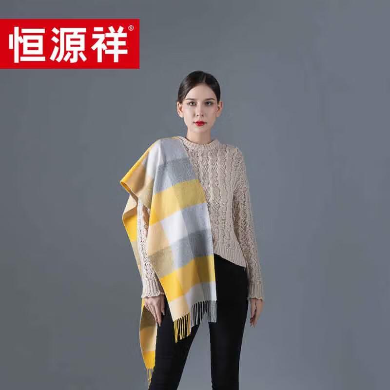 

Hengyuanxiang Korean Style Plaid Cashmere Scarf 30x180 cm