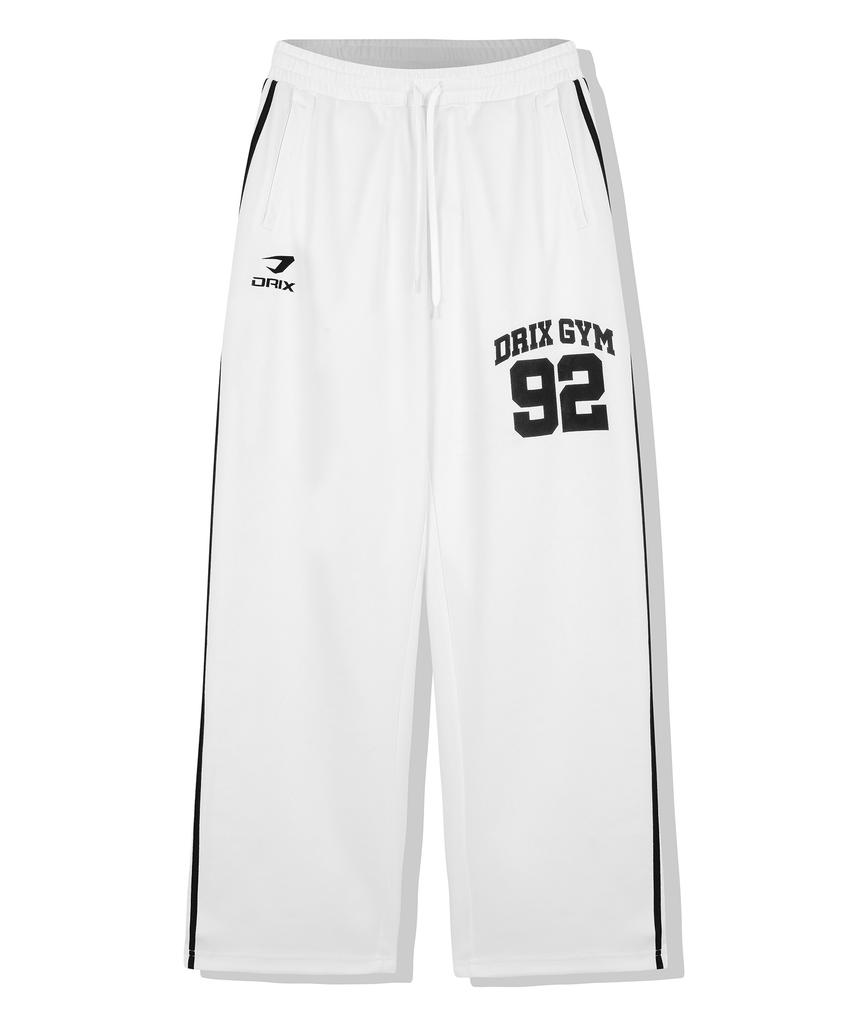 DRIX (Summer) Track Line Graphic Mesh Wide Pants_White