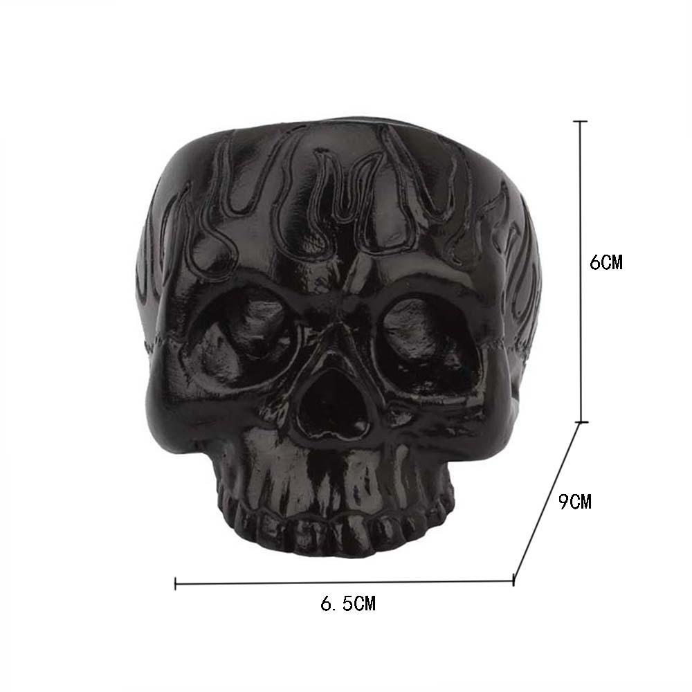 

Creative Flame Black Mini Skull Candle Holder Halloween Gothic Home Decor Resin Figurine 9x6.5x6cm