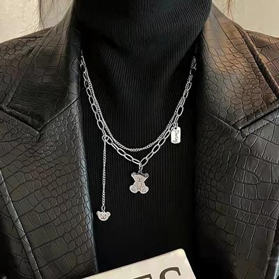 Women's Daily Teddy Bear Chain Necklace