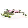 Planting Box White 110*110*27 Cm Solid Pine Wood