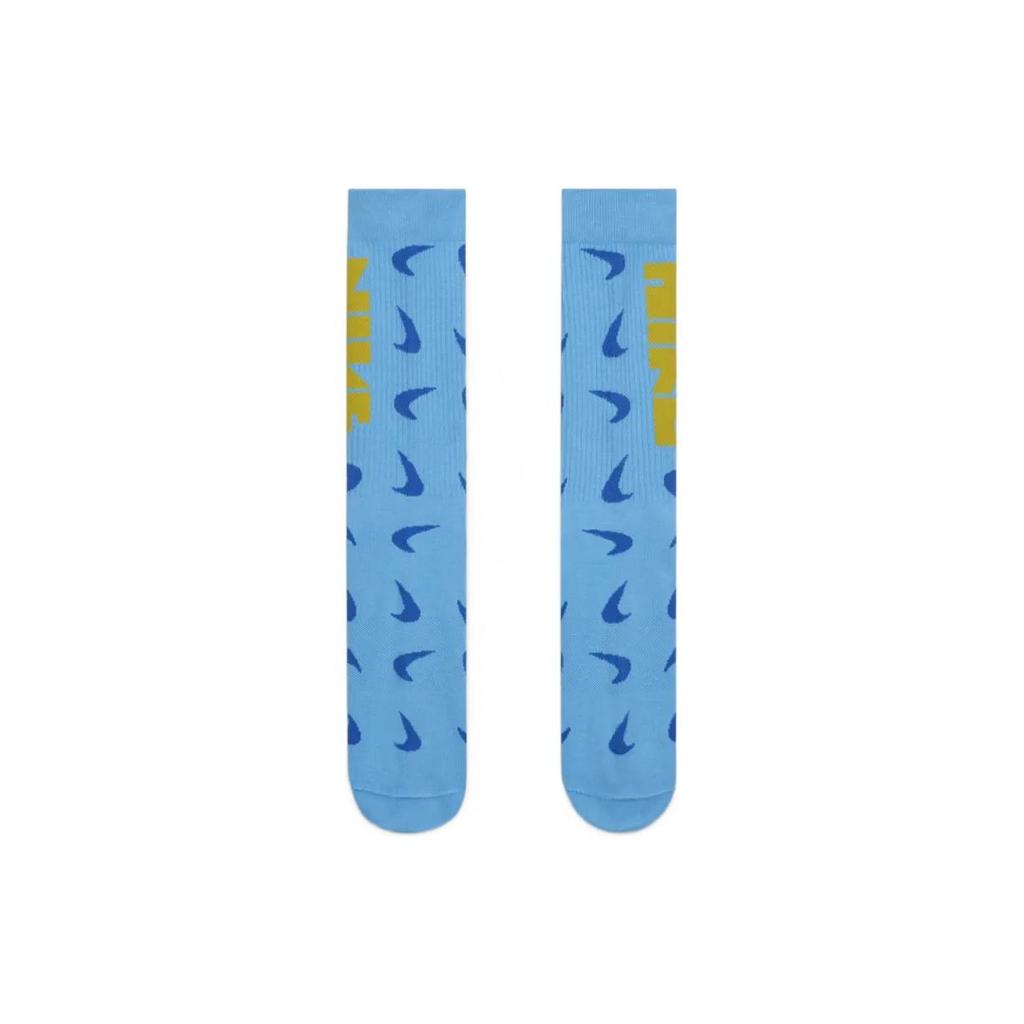 Nike Everyday Essentials Crew Logo Jacquard Sports Socks One Pair Blue Men's DQ0788-412
