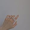 Su Chuang S925 Sterling Silver Heart Ring - Niche Design, Cold Style Texture, Light Luxury, High-End Index Finger Ring for Women.