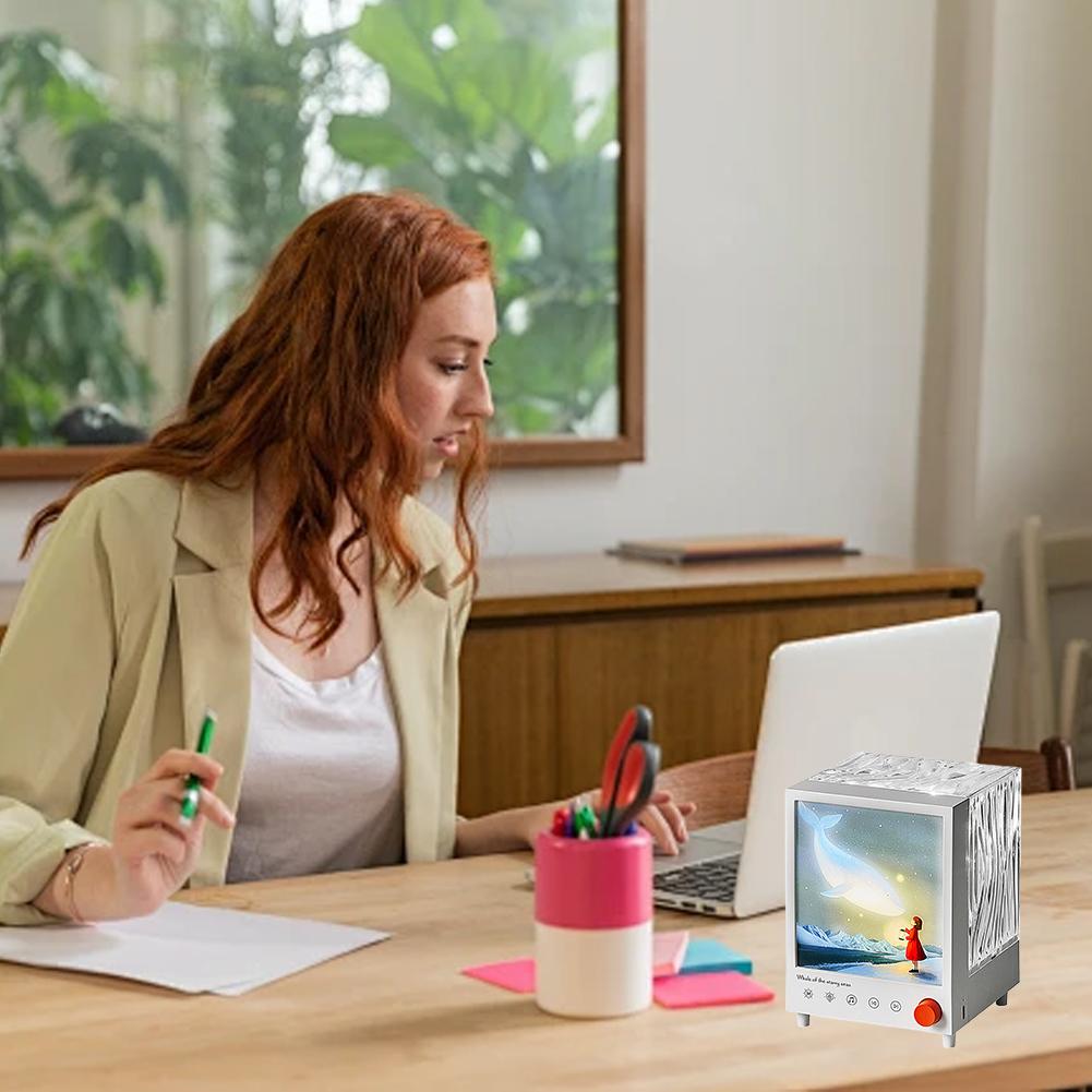 Aurora Effect Night Light HIFI Bluetooth Speaker Project White Noise All-in-one Device Built-in 7 Natural Sounds Desktop Audio