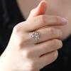 Lucktune Hexagram Merkaba Meditation Amulet Rings Women Men Stainless Steel Star Finger Ring Sacred Geometry Jewelry Party Gift