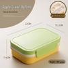 Nordic-Style Stainless Steel Lunch Box with Compartments, Fork, and Spoon - Microwave Safe