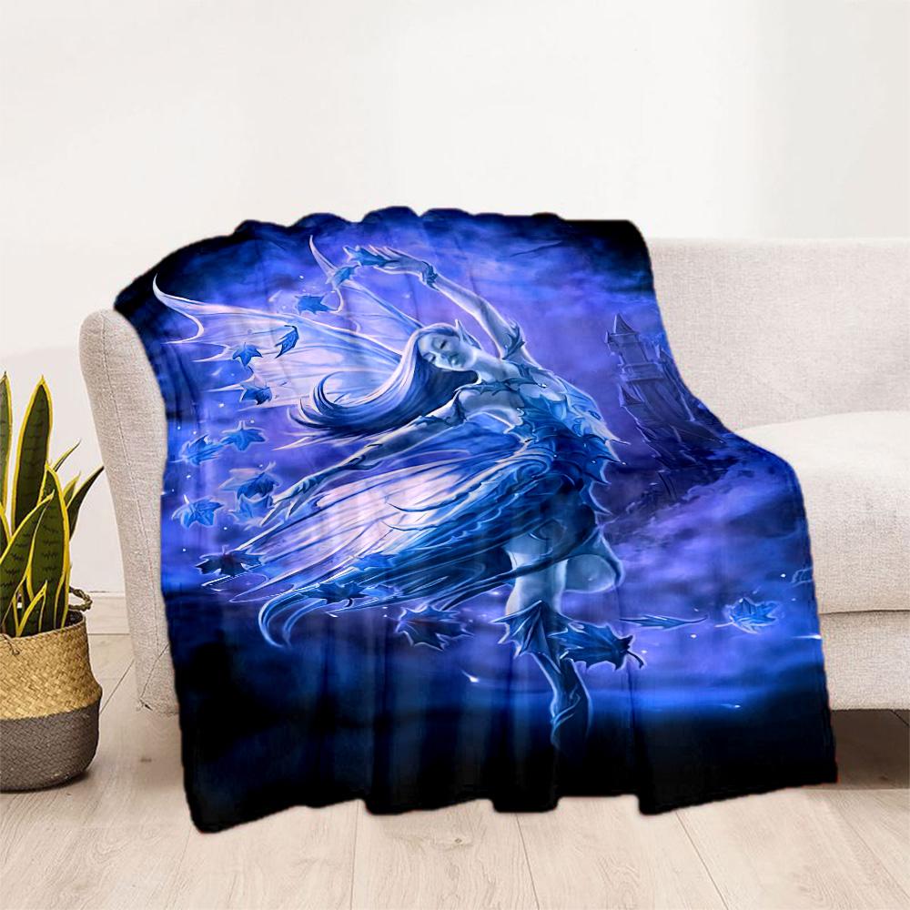 Gothic Style Blanket Soft Warm Cozy Great for Bed Livingroom Office Chair for All Occasions Playful Design Birthday Christmas Gift Blanket