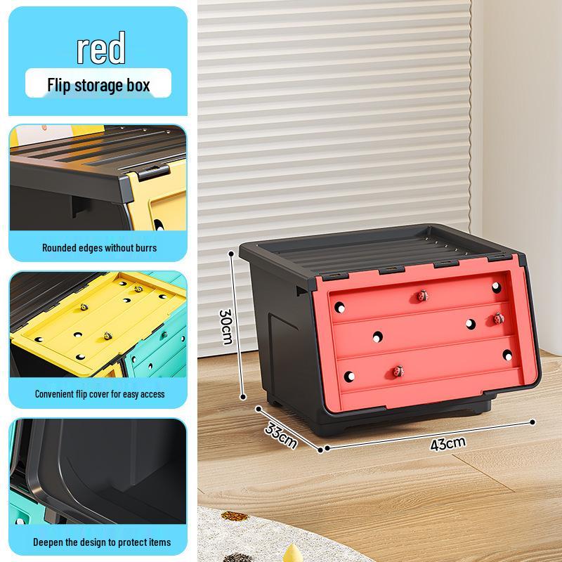 Multi-functional Cartoon Storage Box for Toys and Snacks – Flip-Top, Thickened, Large Capacity for Kids