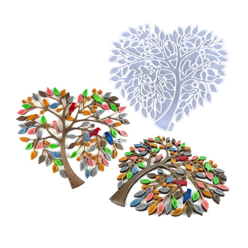 Herzbaum Wanddeko Harzformen, Wandkunst Silikonformen für Epoxidharz Guss, Türbaum Wandkunst Heimdekorationen